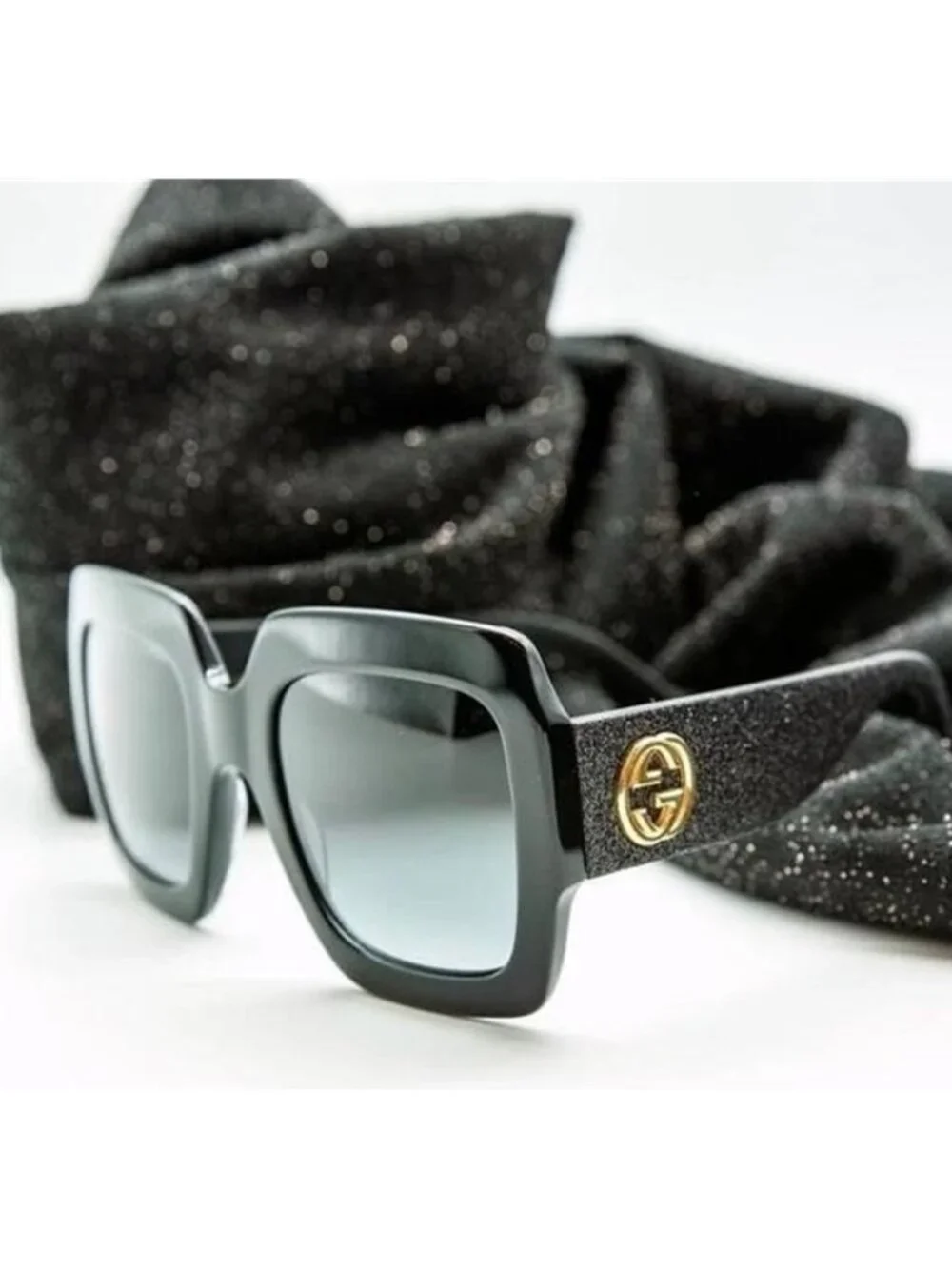 New - Gucci Grey Gradient Square Ladies Sunglasses GG0102S 001 54 - Picture 10 of 12